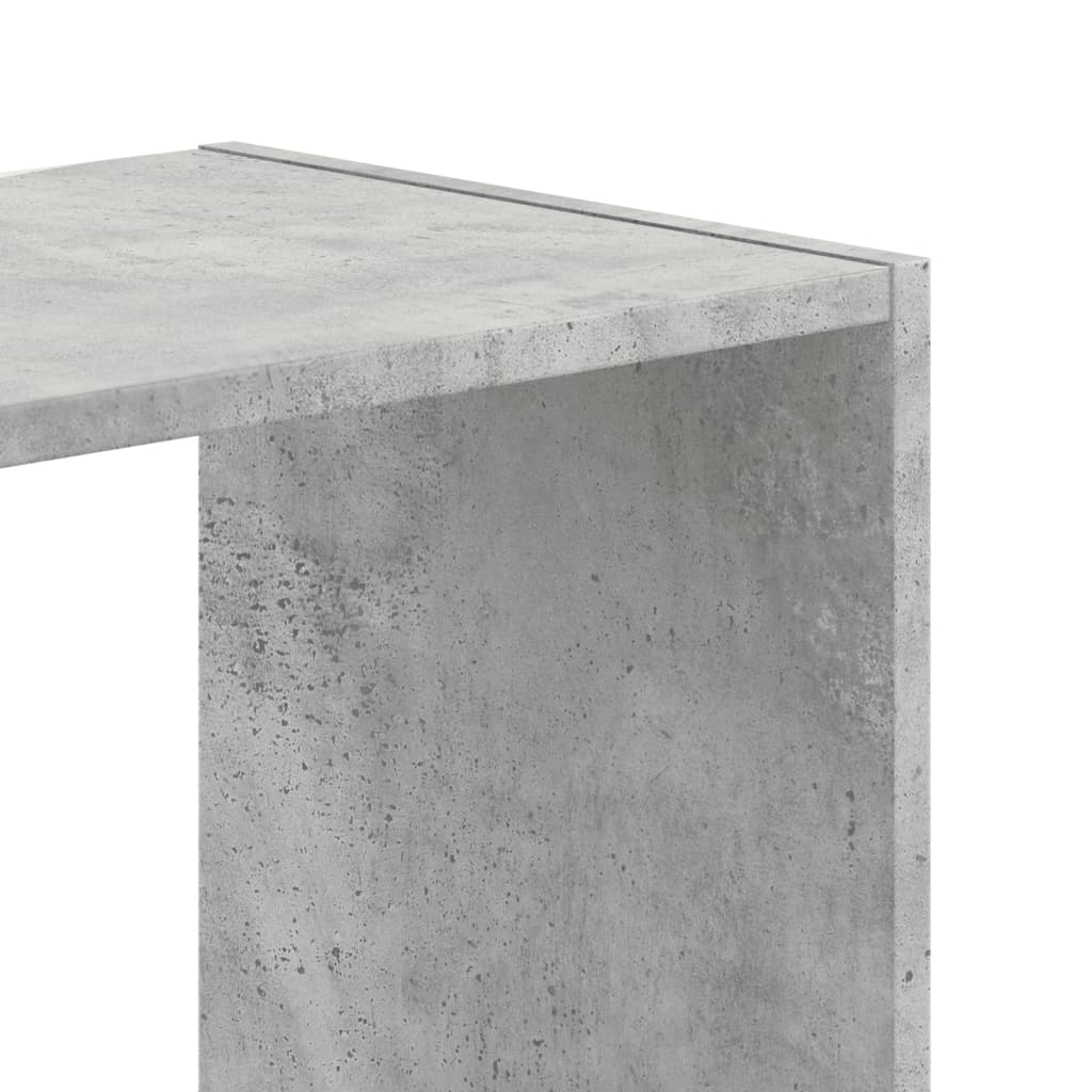 Βιβλιοθήκη Γκρι Σκυροδέματος 68,5x32x75 εκ. Επεξεργ. Ξύλο