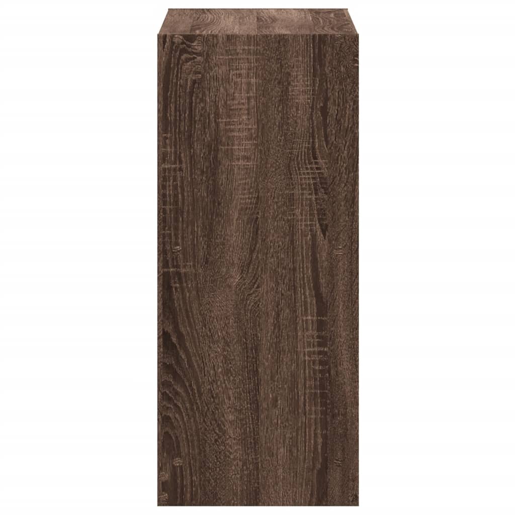 Βιβλιοθήκη Καφέ Δρυς 68,5x32x75 εκ. από Επεξεργ. Ξύλο