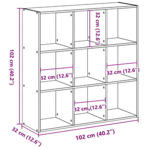 Βιβλιοθήκη Sonoma Δρυς 102x32x102 εκ. από Επεξεργασμένο Ξύλο