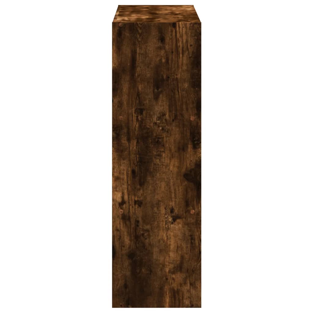 Βιβλιοθήκη Καπνιστή Δρυς 102x32x102 εκ. από Επεξεργασμένο Ξύλο - Pakobazaar