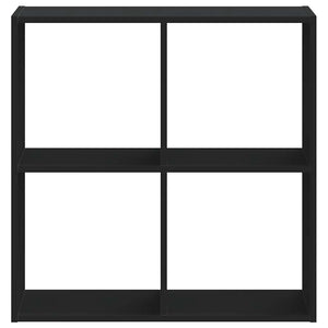 Βιβλιοθήκη Μαύρο 68,5x32x68,5 εκ. από Επεξεργασμένο Ξύλο