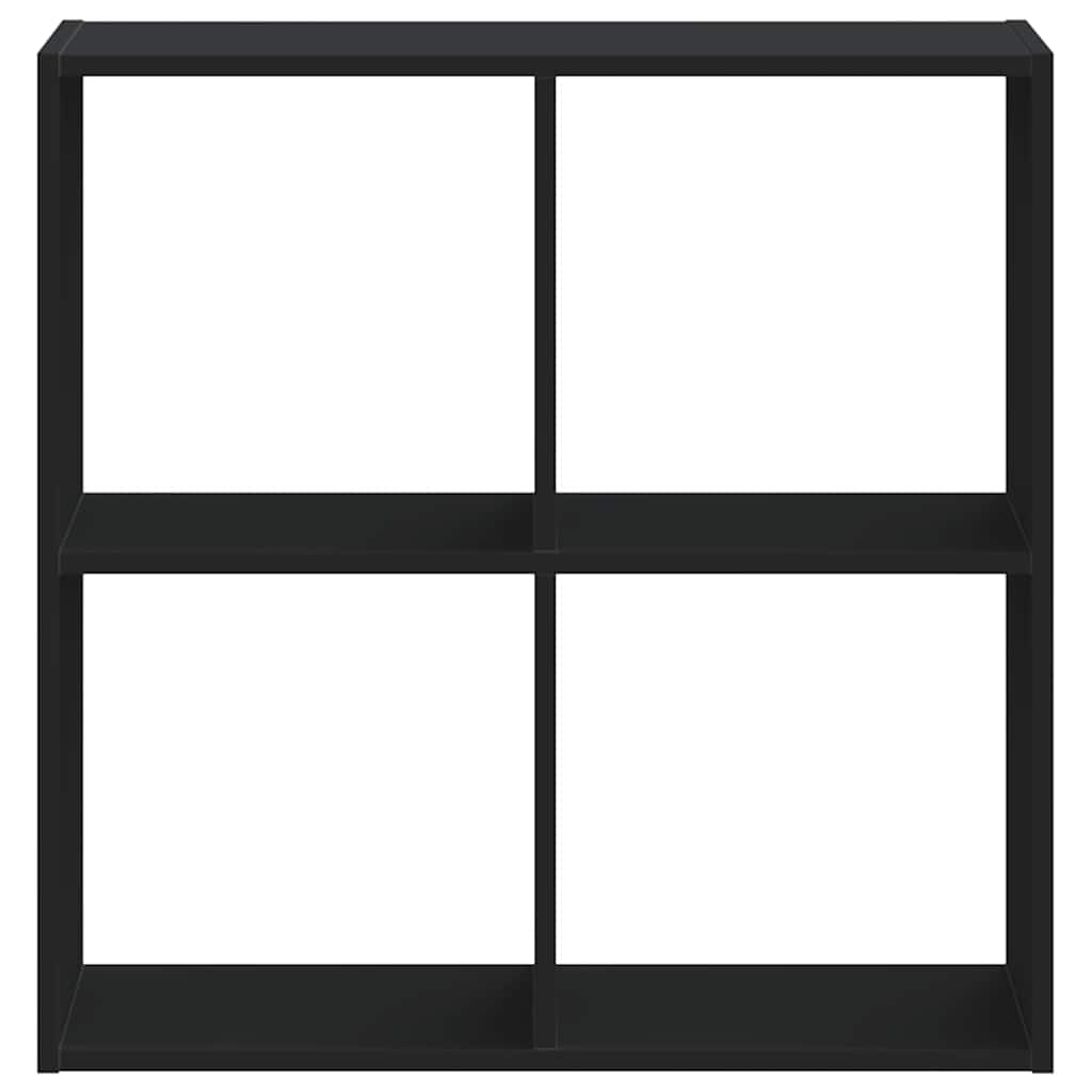 Βιβλιοθήκη Μαύρο 68,5x32x68,5 εκ. από Επεξεργασμένο Ξύλο - Pakobazaar