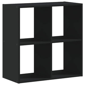 Βιβλιοθήκη Μαύρο 68,5x32x68,5 εκ. από Επεξεργασμένο Ξύλο