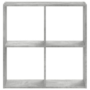 Βιβλιοθήκη Γκρι Σκυροδέματος 68,5x32x68,5 εκ. Επεξεργ. Ξύλο