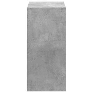Βιβλιοθήκη Γκρι Σκυροδέματος 68,5x32x68,5 εκ. Επεξεργ. Ξύλο