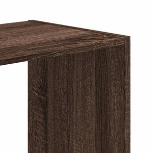 Βιβλιοθήκη Καφέ Δρυς 68,5x32x68,5 εκ. από Επεξεργασμένο Ξύλο