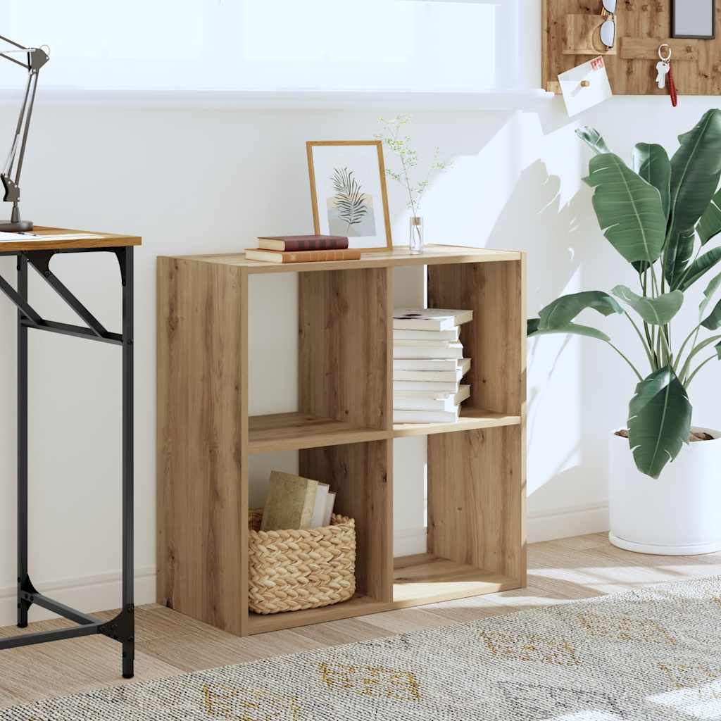 Βιβλιοθήκη Αρτισιανή Δρυς 68,5x32x68,5 εκ. Επεξεργασμένο Ξύλο