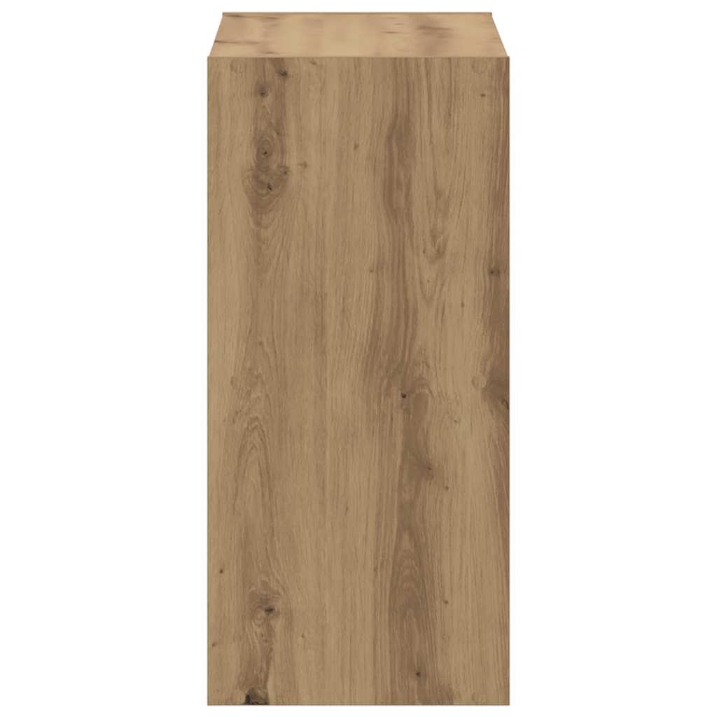 Βιβλιοθήκη Αρτισιανή Δρυς 68,5x32x68,5 εκ. Επεξεργασμένο Ξύλο