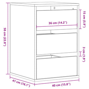 Συρταριέρα Γωανική Λευκή 40x41x58 εκ. από Επεξεργασμένο Ξύλο - Pakobazaar
