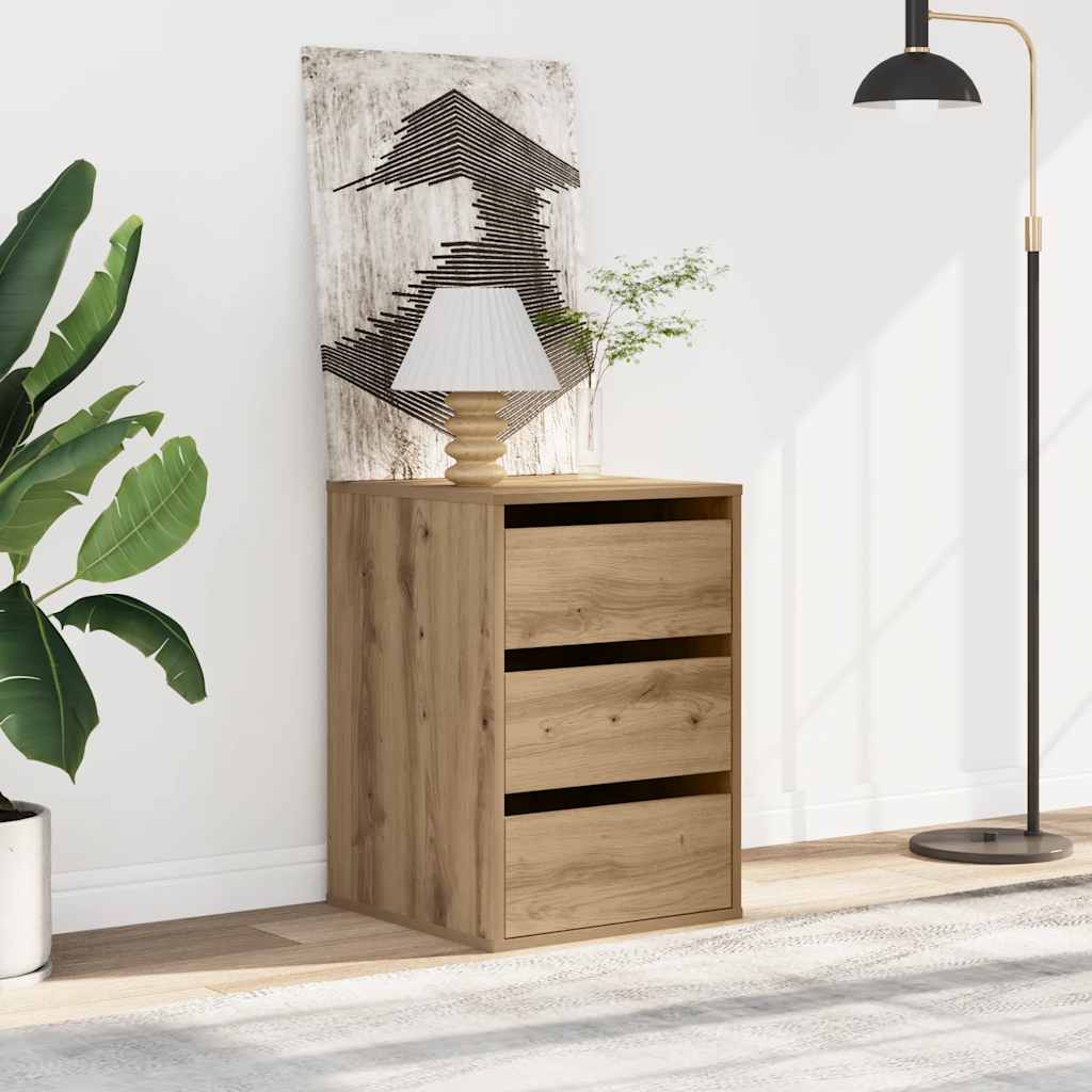 Συρταριέρα Γωνιακή Αρτισιανή Δρυς 40x41x58 εκ. Επεξεργ. Ξύλο - Pakobazaar