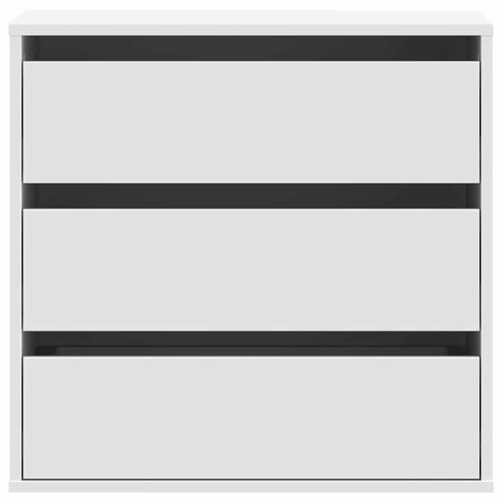 Συρταριέρα Γωανική Λευκή 60x41x58 εκ. από Επεξεργασμένο Ξύλο