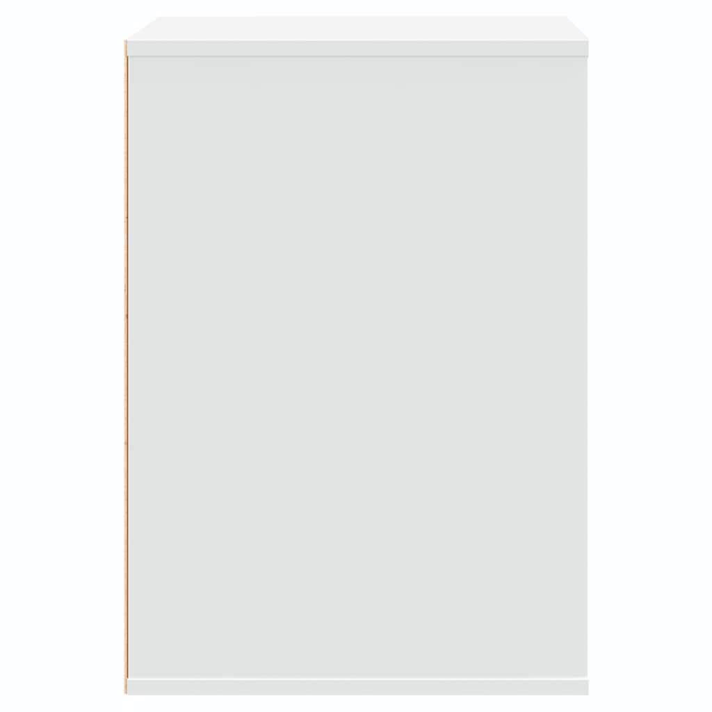 Συρταριέρα Γωανική Λευκή 60x41x58 εκ. από Επεξεργασμένο Ξύλο