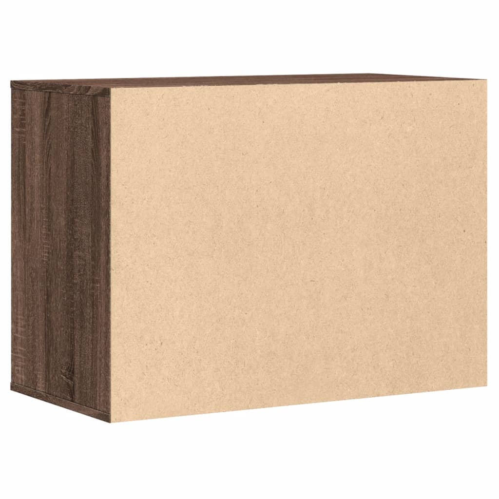 Συρταριέρα Καφέ Δρυς 80x41x58 εκ. από Επεξεργ. Ξύλο