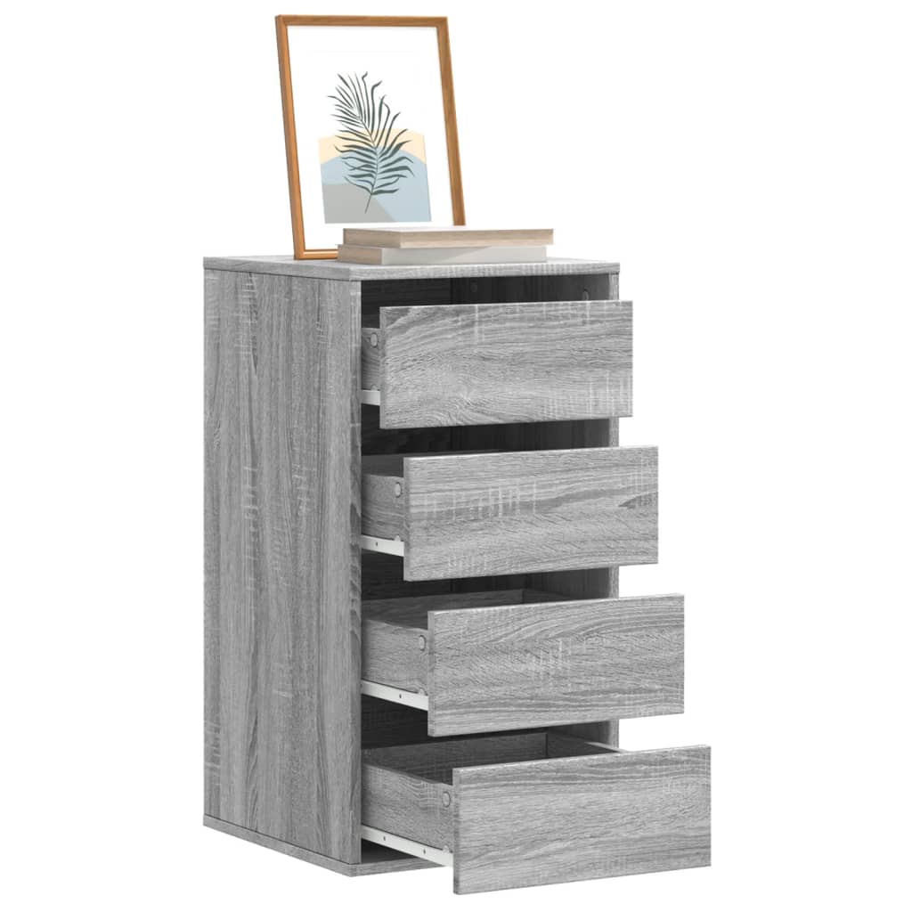 Συρταριέρα Γκρι Sonoma 40x41x76 εκ. από Επεξεργ. Ξύλο - Pakobazaar