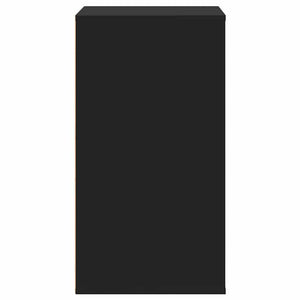 Συρταριέρα Γωνιακή Μαύρη 60x41x76 εκ. από Επεξεργασμένο Ξύλο - Pakobazaar