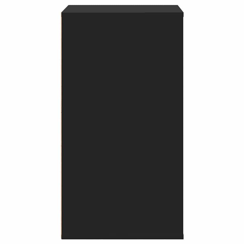 Συρταριέρα Γωνιακή Μαύρη 60x41x76 εκ. από Επεξεργασμένο Ξύλο