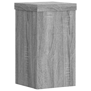 Βάσεις Φυτών 2 Τεμ. Γκρι Sonoma 10x10x18 εκ. Επεξεργασμένο Ξύλο - Pakobazaar