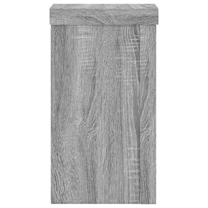 Βάσεις Φυτών 2 Τεμ. Γκρι Sonoma 10x10x18 εκ. Επεξεργασμένο Ξύλο - Pakobazaar