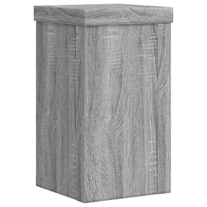 Βάσεις Φυτών 2 Τεμ. Γκρι Sonoma 10x10x18 εκ. Επεξεργασμένο Ξύλο - Pakobazaar