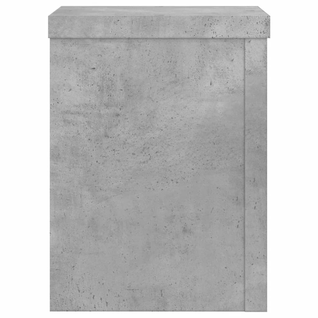 Βάσεις Φυτών 2 τεμ. Γκρι Σκυρ. 15x15x20 εκ. Επεξεργασμένο Ξύλο