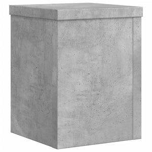 Βάσεις Φυτών 2 τεμ. Γκρι Σκυρ. 15x15x20 εκ. Επεξεργασμένο Ξύλο