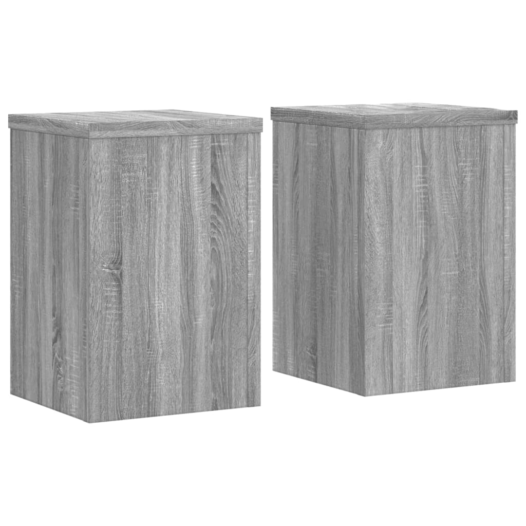 Βάσεις Φυτών 2 Τεμ. Γκρι Sonoma 20x20x30 εκ. Επεξεργασμένο Ξύλο - Pakobazaar