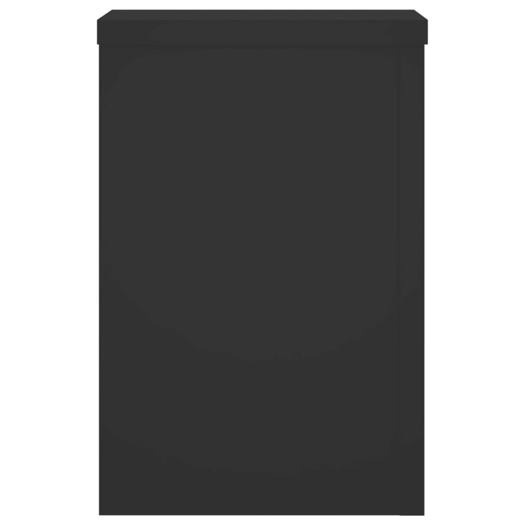 Βάσεις Φυτών 2 τεμ. Μαύρες 25x25x35 εκ. από Επεξεργασμένο Ξύλο - Pakobazaar