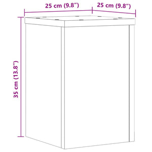 Βάσεις Φυτών 2Τεμ. Sonoma Δρυς 25x25x35εκ. Επεξεργασμένο Ξύλο - Pakobazaar