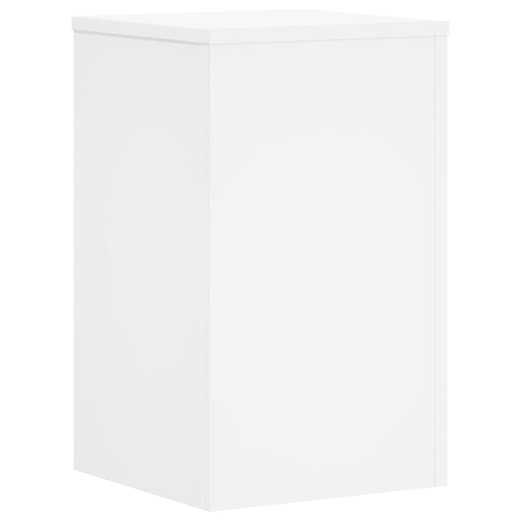 Βάσεις Φυτών 2 τεμ. Λευκές 30x30x50 εκ. από Επεξεργασμένο Ξύλο