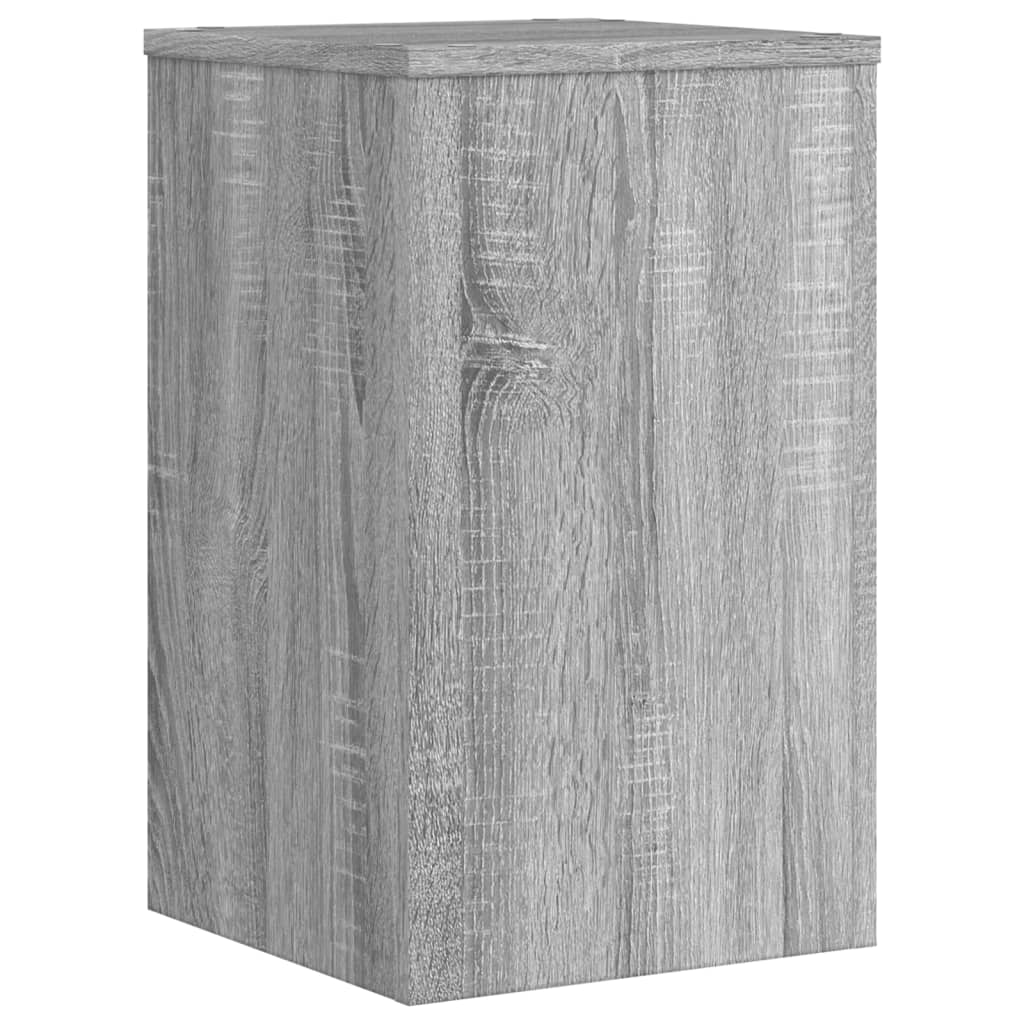 Βάσεις Φυτών 2 Τεμ. Γκρι Sonoma 30x30x50 εκ. Επεξεργασμένο Ξύλο - Pakobazaar