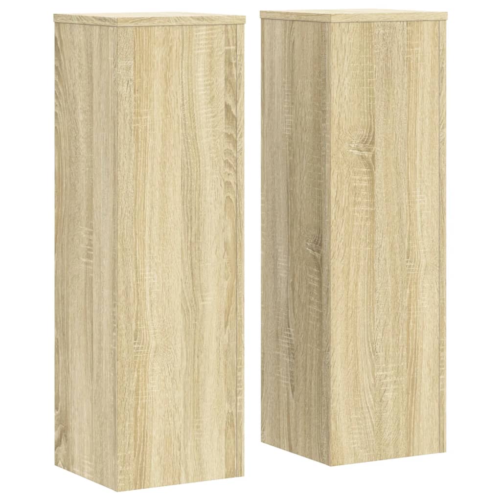 Βάσεις Φυτών 2 Τεμ. Sonoma Δρυς 25x25x80 εκ. Επεξεργασμένο Ξύλο - Pakobazaar