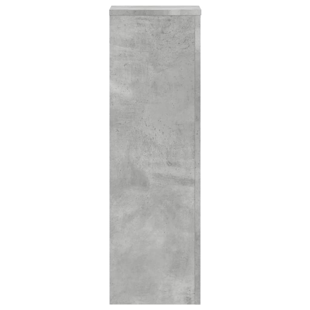 Βάσεις Φυτών 2 τεμ. Γκρι Σκυρ. 25x25x80 εκ. Επεξεργασμένο Ξύλο