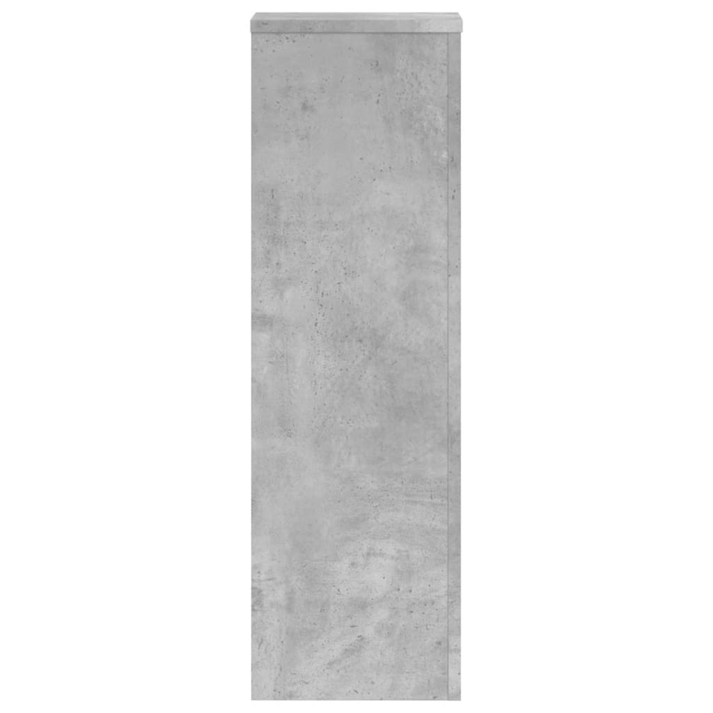 Βάσεις Φυτών 2 τεμ. Γκρι Σκυρ. 25x25x80 εκ. Επεξεργασμένο Ξύλο