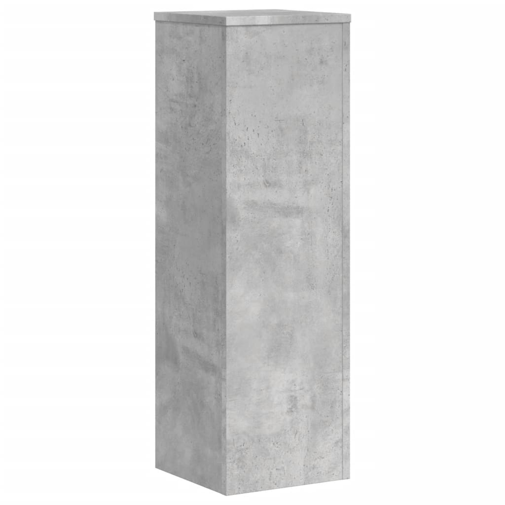 Βάσεις Φυτών 2 τεμ. Γκρι Σκυρ. 25x25x80 εκ. Επεξεργασμένο Ξύλο