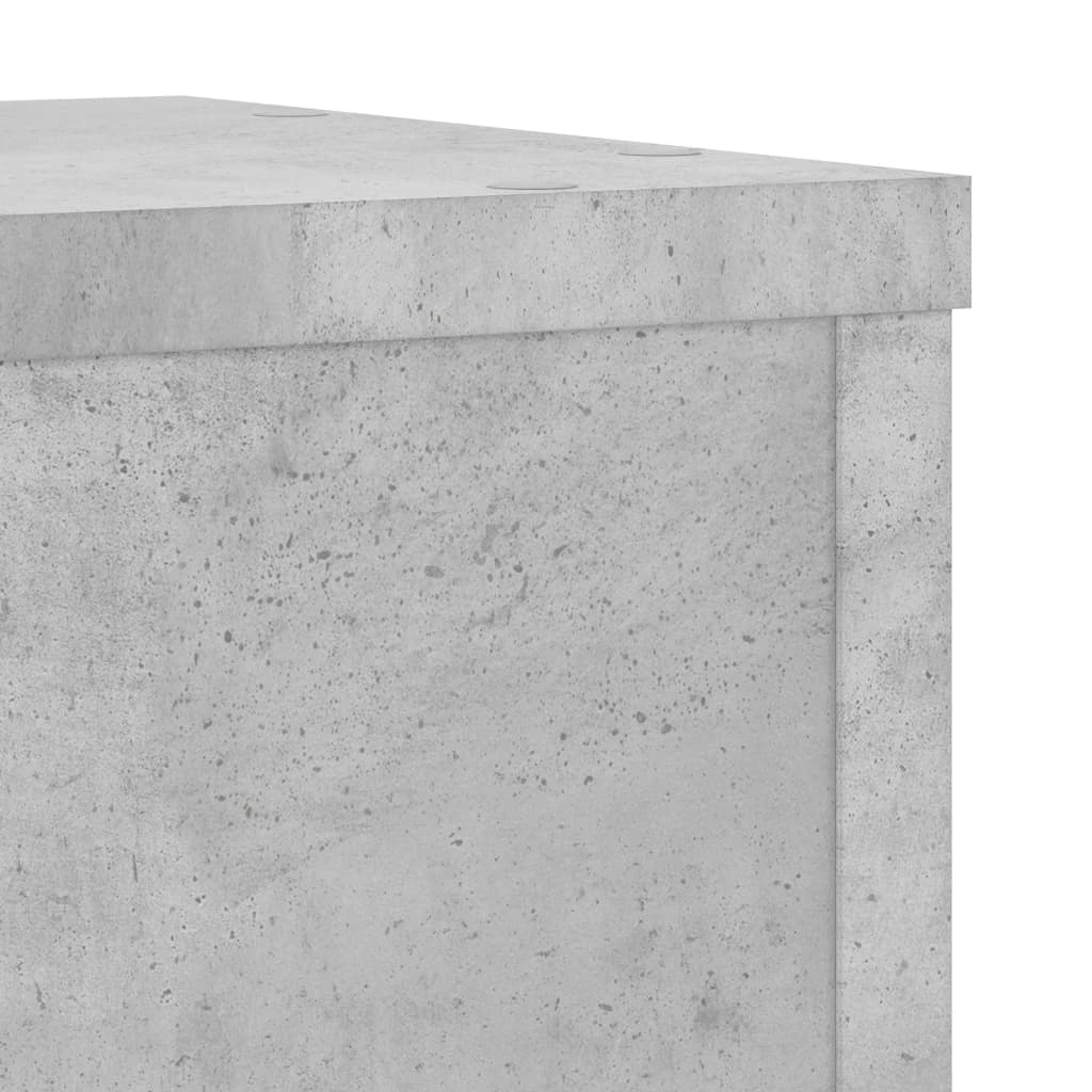 Βάσεις Φυτών 2 τεμ. Γκρι Σκυρ. 25x25x80 εκ. Επεξεργασμένο Ξύλο