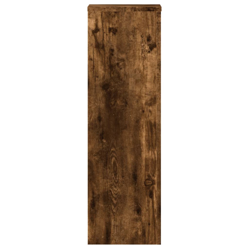 Βάσεις Φυτών 2Τεμ. Καπνιστή Δρυς 25x25x80εκ. Επεξεργασμένο Ξύλο