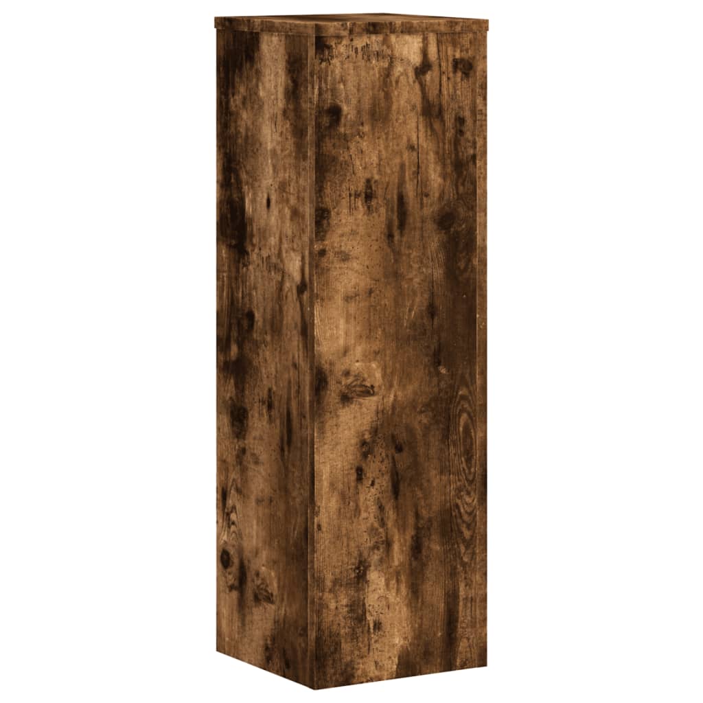 Βάσεις Φυτών 2Τεμ. Καπνιστή Δρυς 25x25x80εκ. Επεξεργασμένο Ξύλο
