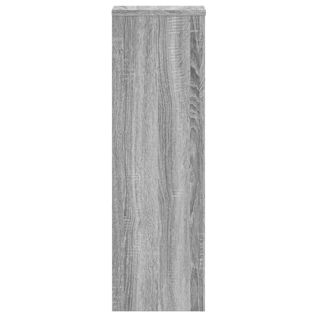 Βάσεις Φυτών 2 Τεμ. Γκρι Sonoma 25x25x80 εκ. Επεξεργασμένο Ξύλο - Pakobazaar