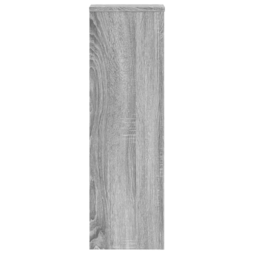 Βάσεις Φυτών 2 Τεμ. Γκρι Sonoma 25x25x80 εκ. Επεξεργασμένο Ξύλο - Pakobazaar