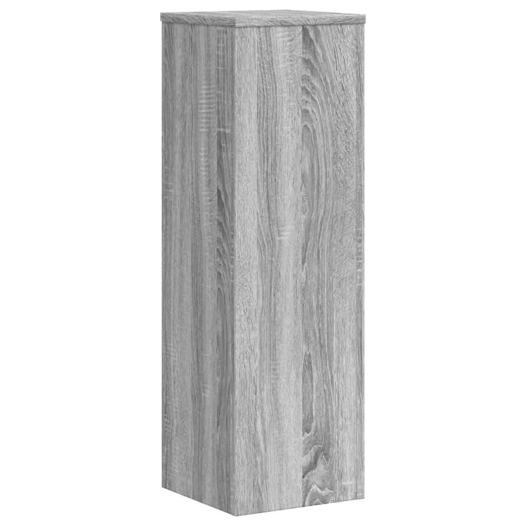 Βάσεις Φυτών 2 Τεμ. Γκρι Sonoma 25x25x80 εκ. Επεξεργασμένο Ξύλο - Pakobazaar