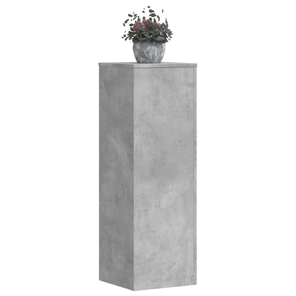 Βάσεις Φυτών Γκρι Σκυρ. 33x33x100 εκ. Επεξεργασμένο Ξύλο - Pakobazaar