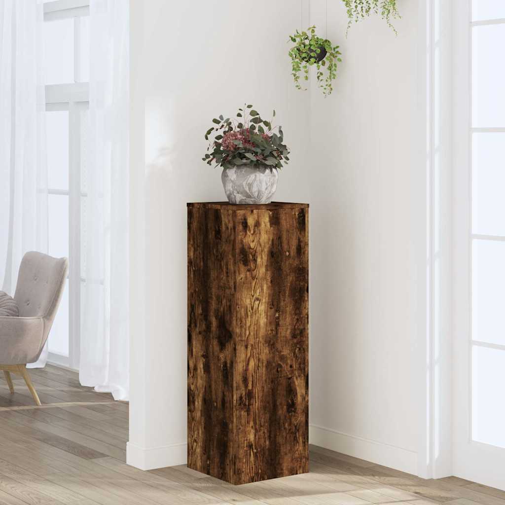 Βάσεις Φυτών Καπνιστή Δρυς 33x33x100εκ Επεξεργασμένο Ξύλο - Pakobazaar