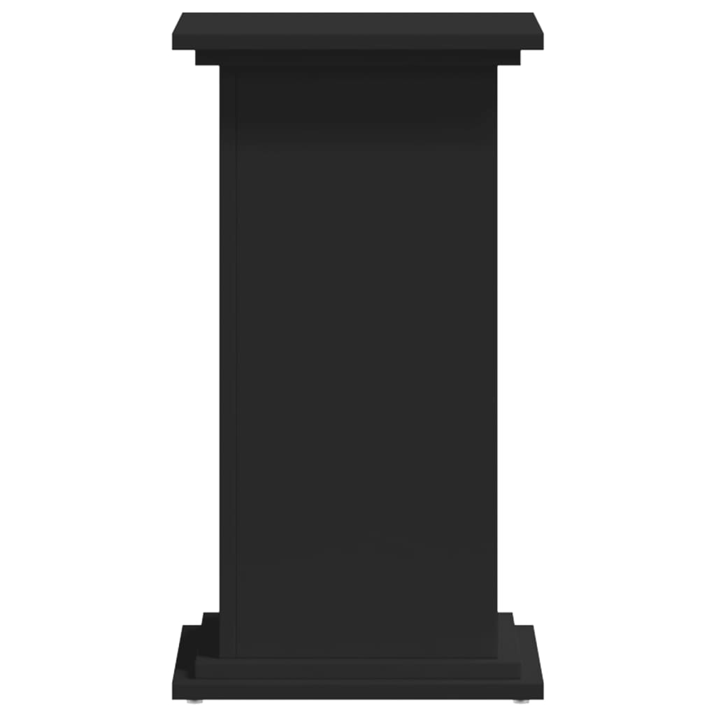 Βάση Γλάστρας Μαύρη 33x33x60 εκ. από Επεξεργασμένο Ξύλο