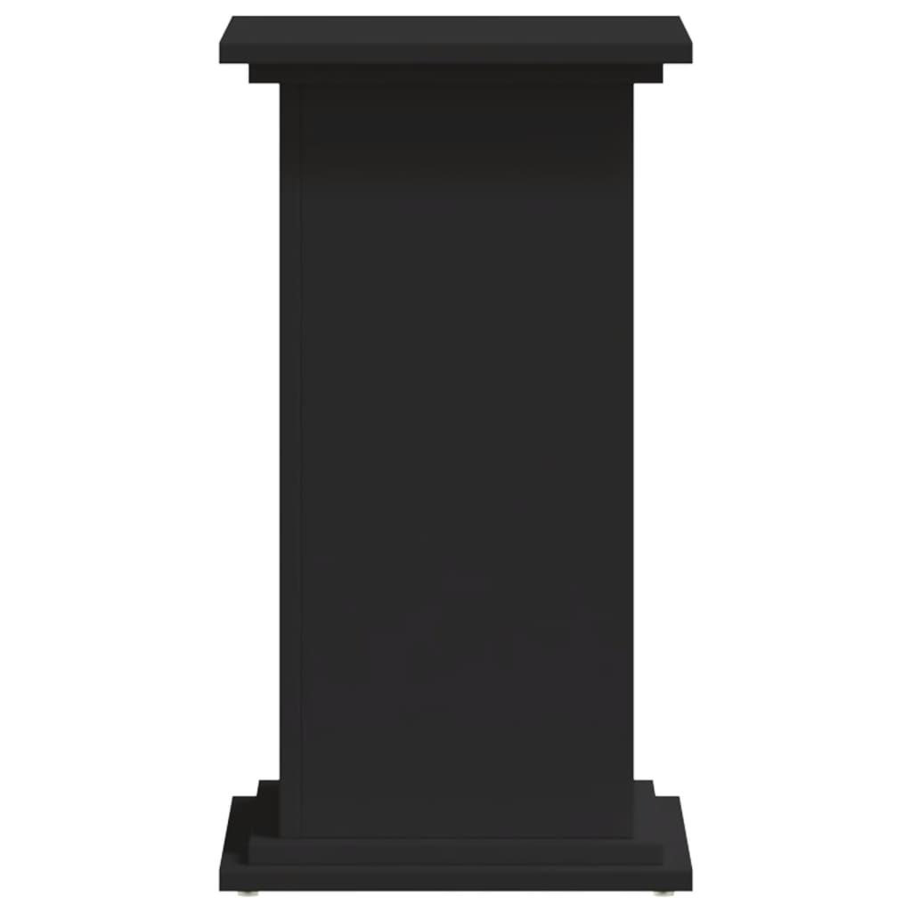 Βάση Γλάστρας Μαύρη 33x33x60 εκ. από Επεξεργασμένο Ξύλο