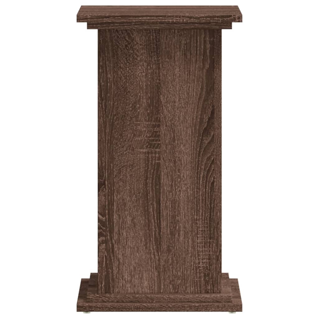 Βάσεις Φυτών Καφέ Δρυς 33x33x60 εκ. Επεξεργασμένο Ξύλο