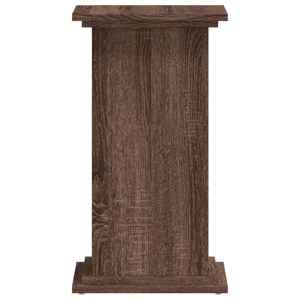 Βάσεις Φυτών Καφέ Δρυς 33x33x60 εκ. Επεξεργασμένο Ξύλο