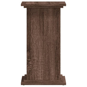 Βάσεις Φυτών Καφέ Δρυς 33x33x60 εκ. Επεξεργασμένο Ξύλο