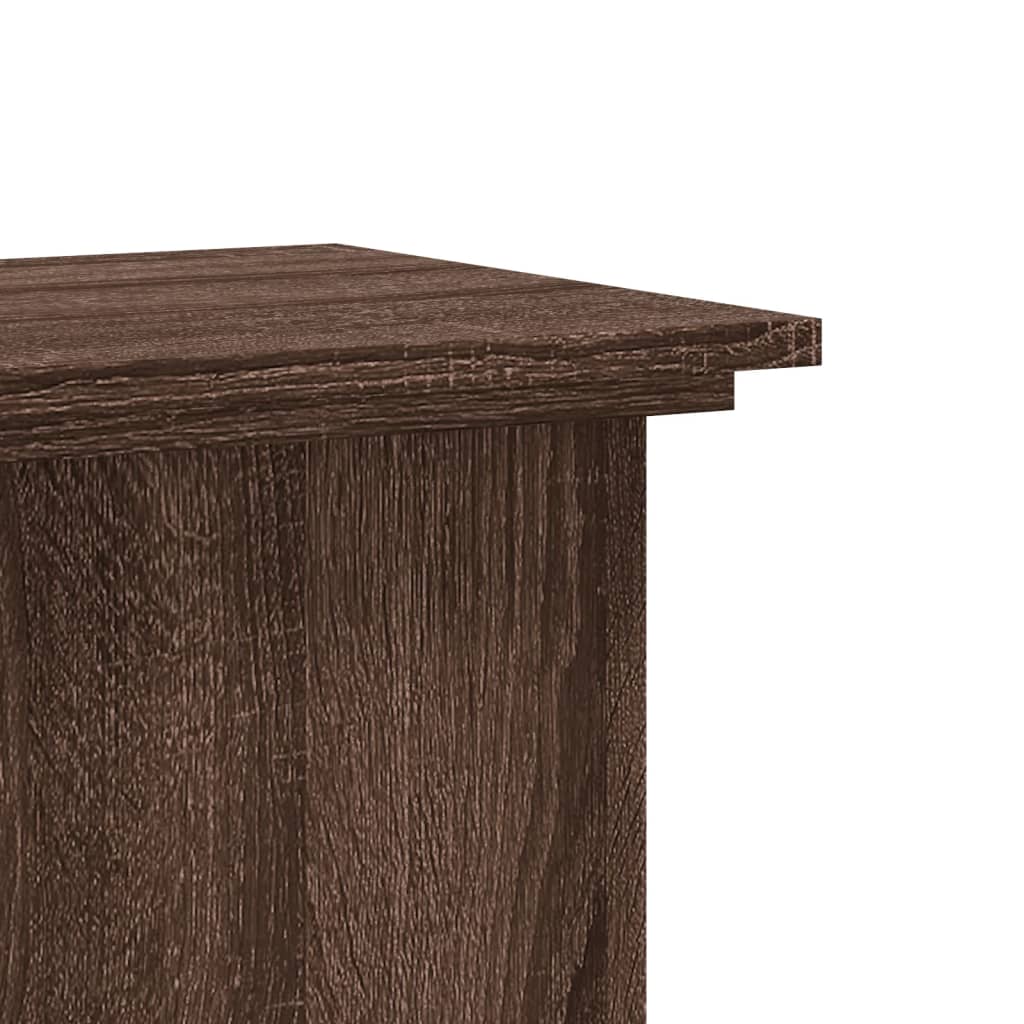 Βάσεις Φυτών Καφέ Δρυς 33x33x60 εκ. Επεξεργασμένο Ξύλο