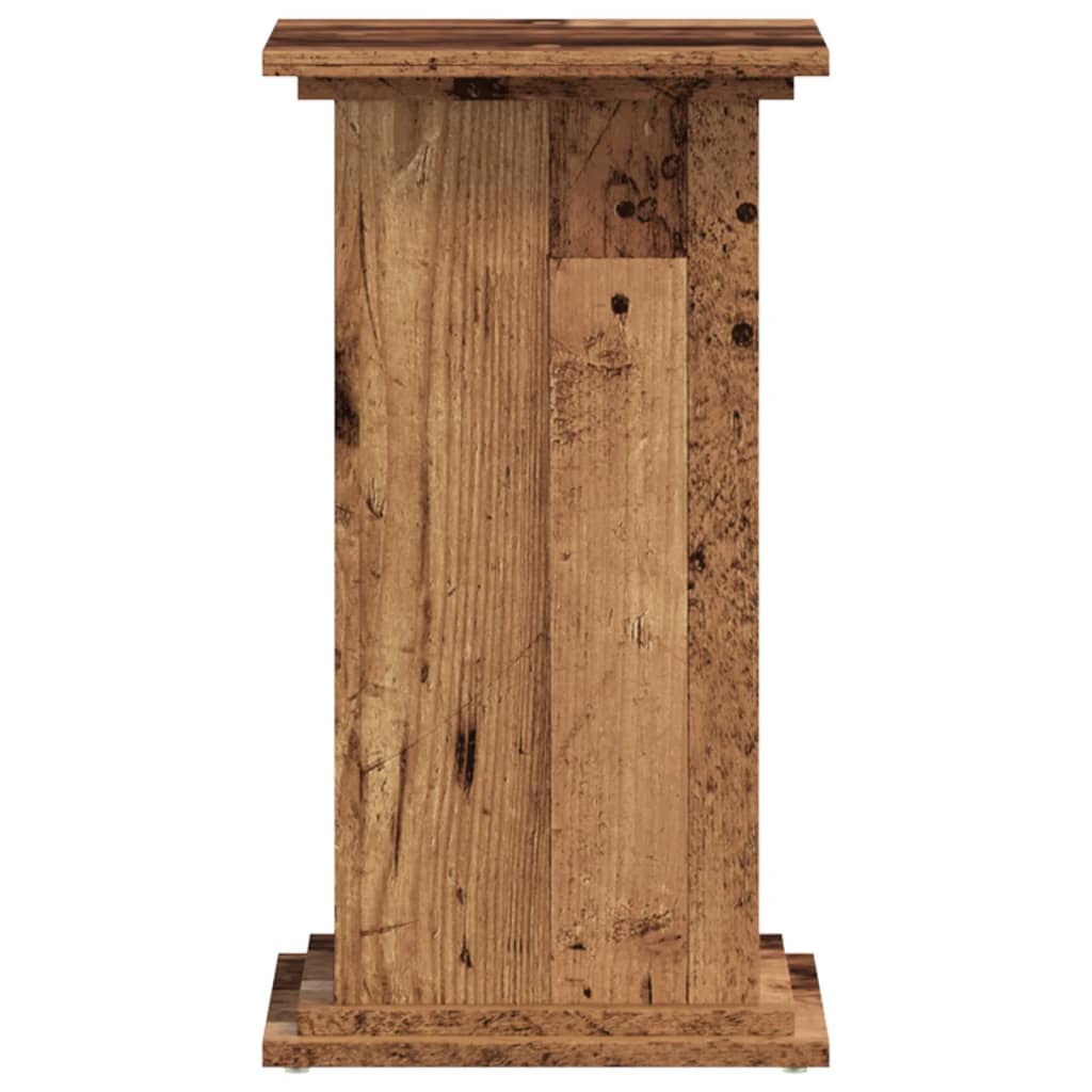 Βάσεις Φυτών Όψη Παλαιού Ξύλου 33x33x60 εκ. Επεξ. Ξύλο - Pakobazaar
