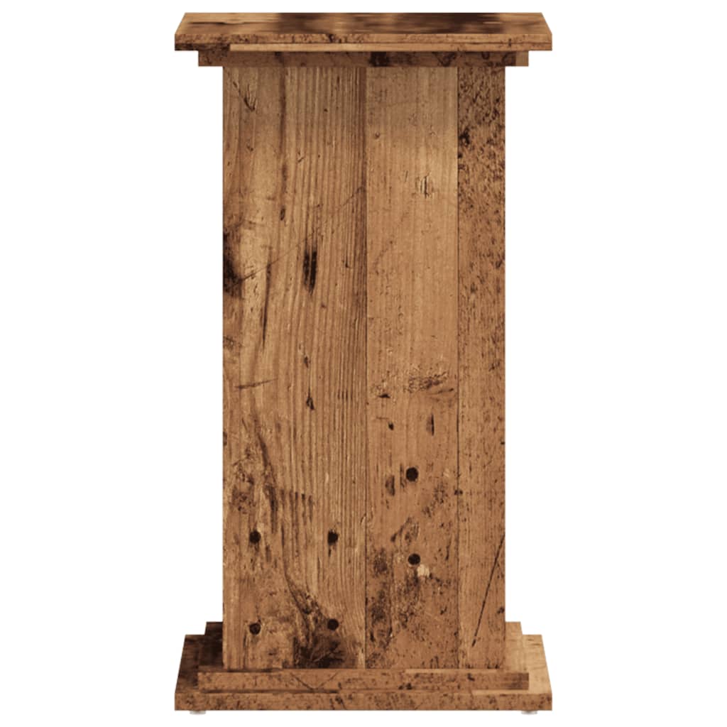 Βάσεις Φυτών Όψη Παλαιού Ξύλου 33x33x60 εκ. Επεξ. Ξύλο - Pakobazaar